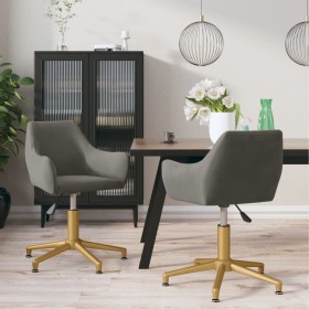 Swivel dining chairs 2 units dark gray velvet by vidaXL, dining chairs - Ref: Foro24-331041, Price: 157,63 €, Discount: %