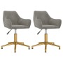 2pcs Light Gray Velvet Swivel Dining Chairs by vidaXL, dining chairs - Ref: Foro24-331040, Price: 145,90 €, Discount: %