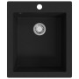 Fregadero sobrepuesto de granito negro de vidaXL, Fregaderos - Ref: Foro24-141672, Precio: 144,70 €, Descuento: %