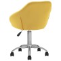 Swivel dining chairs 4 units yellow fabric by vidaXL, dining chairs - Ref: Foro24-3089574, Price: 267,17 €, Discount: %