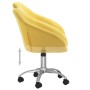 Sillas de comedor giratorias 4 unidades tela amarillo de vidaXL, Sillas de comedor - Ref: Foro24-3089574, Precio: 267,99 €, D...