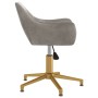 Swivel dining chair 6 pcs light gray velvet by vidaXL, dining chairs - Ref: Foro24-3092622, Price: 431,98 €, Discount: %