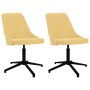 Swivel dining chairs 2 units yellow fabric by vidaXL, dining chairs - Ref: Foro24-330910, Price: 122,46 €, Discount: %