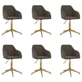 Swivel dining chairs 6 units dark gray velvet by vidaXL, dining chairs - Ref: Foro24-3089888, Price: 420,99 €, Discount: %