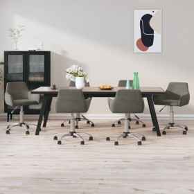 Swivel dining chairs 6 units dark gray velvet by vidaXL, dining chairs - Ref: Foro24-3092688, Price: 346,83 €, Discount: %