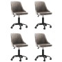 4pcs Light Gray Velvet Swivel Dining Chairs by vidaXL, dining chairs - Ref: Foro24-3089971, Price: 252,27 €, Discount: %