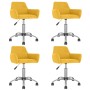 Swivel dining chairs 4 units yellow velvet by vidaXL, dining chairs - Ref: Foro24-3092683, Price: 230,99 €, Discount: %