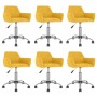 Silla de comedor giratoria 6 uds terciopelo amarillo de vidaXL, Sillas de comedor - Ref: Foro24-3092694, Precio: 345,31 €, De...