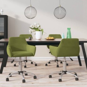 Swivel dining chairs 4 units light green velvet by vidaXL, dining chairs - Ref: Foro24-3092679, Price: 241,99 €, Discount: %