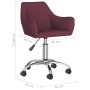 Swivel dining chairs 6 units purple fabric by vidaXL, dining chairs - Ref: Foro24-3090287, Price: 411,81 €, Discount: %