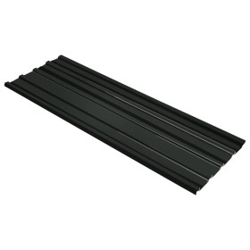 Panel para tejado 12 unidades acero galvanizado gris antracita de vidaXL, Techo - Ref: Foro24-145720, Precio: 74,92 €, Descue...