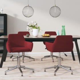 Swivel dining chairs 4 units red velvet by vidaXL, dining chairs - Ref: Foro24-3092714, Price: 246,99 €, Discount: %