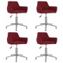 Swivel dining chairs 4 units red velvet by vidaXL, dining chairs - Ref: Foro24-3092714, Price: 246,92 €, Discount: %