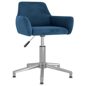 Blue Velvet Swivel Dining Chair by vidaXL, dining chairs - Ref: Foro24-331084, Price: 95,67 €, Discount: %