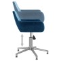 Silla de comedor giratoria de terciopelo azul de vidaXL, Sillas de comedor - Ref: Foro24-331084, Precio: 95,67 €, Descuento: %