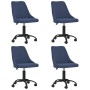 Sillas de comedor giratorias 4 unidades tela azul de vidaXL, Sillas de comedor - Ref: Foro24-3090176, Precio: 242,94 €, Descu...