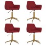 Swivel dining chairs 4 units red velvet by vidaXL, dining chairs - Ref: Foro24-3092769, Price: 261,99 €, Discount: %