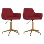 Swivel dining chairs 2 units red velvet by vidaXL, dining chairs - Ref: Foro24-331134, Price: 133,99 €, Discount: %