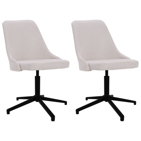 Swivel dining chairs 2 units cream fabric by vidaXL, dining chairs - Ref: Foro24-330905, Price: 97,99 €, Discount: %