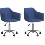 Sillas de comedor giratorias 2 unidades tela azul de vidaXL, Sillas de comedor - Ref: Foro24-331179, Precio: 124,53 €, Descue...