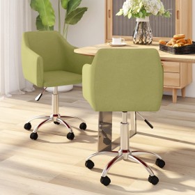 Swivel dining chairs 2 units green fabric by vidaXL, dining chairs - Ref: Foro24-331180, Price: 122,99 €, Discount: %