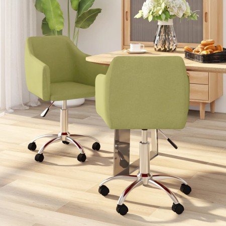 Swivel dining chairs 2 units green fabric by vidaXL, dining chairs - Ref: Foro24-331180, Price: 122,39 €, Discount: %