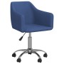 Swivel dining chairs 2 units blue fabric by vidaXL, dining chairs - Ref: Foro24-331179, Price: 124,53 €, Discount: %