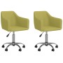 Swivel dining chairs 2 units green fabric by vidaXL, dining chairs - Ref: Foro24-331180, Price: 122,39 €, Discount: %