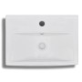 White Faucet/Drain Hollow Ceramic Rectangular Basin by vidaXL, Sinks - Ref: Foro24-141932, Price: 59,56 €, Discount: %