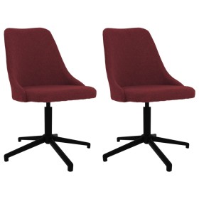 Swivel dining chairs 2 pcs red wine red fabric by vidaXL, dining chairs - Ref: Foro24-330911, Price: 122,99 €, Discount: %