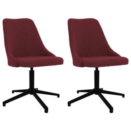 Sillas de comedor giratorias 2 uds tela rojo vino tinto de vidaXL, Sillas de comedor - Ref: Foro24-330911, Precio: 122,99 €, ...