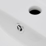 White Faucet/Drain Hollow Ceramic Rectangular Basin by vidaXL, Sinks - Ref: Foro24-141932, Price: 59,56 €, Discount: %