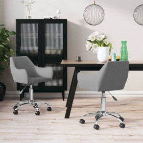 Swivel dining chairs 2 units light gray fabric by vidaXL, dining chairs - Ref: Foro24-330937, Price: 148,61 €, Discount: %