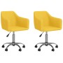 Sillas de comedor giratorias 2 unidades tela amarillo de vidaXL, Sillas de comedor - Ref: Foro24-331181, Precio: 124,53 €, De...