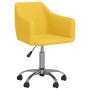 Swivel dining chairs 2 units yellow fabric by vidaXL, dining chairs - Ref: Foro24-331181, Price: 124,53 €, Discount: %