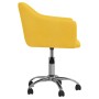 Sillas de comedor giratorias 2 unidades tela amarillo de vidaXL, Sillas de comedor - Ref: Foro24-331181, Precio: 124,53 €, De...