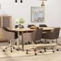 Swivel dining chairs 6 units brown fabric by vidaXL, dining chairs - Ref: Foro24-3092834, Price: 358,45 €, Discount: %