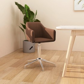 Brown fabric swivel dining chair by vidaXL, dining chairs - Ref: Foro24-331189, Price: 75,99 €, Discount: %