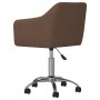 Swivel dining chairs 6 units brown fabric by vidaXL, dining chairs - Ref: Foro24-3092834, Price: 358,45 €, Discount: %