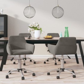 Swivel dining chairs 4 units dark gray velvet by vidaXL, dining chairs - Ref: Foro24-3092677, Price: 231,99 €, Discount: %