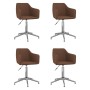 Swivel dining chairs 4 units brown fabric by vidaXL, dining chairs - Ref: Foro24-3092858, Price: 256,01 €, Discount: %