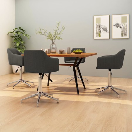 Swivel dining chairs 4 units dark gray fabric by vidaXL, dining chairs - Ref: Foro24-3092855, Price: 247,99 €, Discount: %