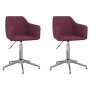 Sillas de comedor giratorias 2 unidades tela morado de vidaXL, Sillas de comedor - Ref: Foro24-331208, Precio: 124,87 €, Desc...