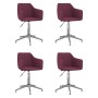 Swivel dining chairs 4 units purple fabric by vidaXL, dining chairs - Ref: Foro24-3092865, Price: 243,75 €, Discount: %