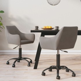 Swivel dining chairs 2 units light gray velvet by vidaXL, dining chairs - Ref: Foro24-330985, Price: 135,99 €, Discount: %