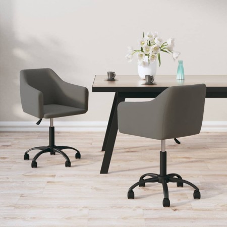 Swivel dining chairs 2 units dark gray velvet by vidaXL, dining chairs - Ref: Foro24-331222, Price: 122,15 €, Discount: %