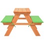 Mesa de pícnic para niños con bancos madera abeto 89x79x50 cm de vidaXL, Conjuntos de jardín - Ref: Foro24-91793, Precio: 64,...