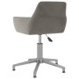 Light Gray Velvet Swivel Dining Chair by vidaXL, dining chairs - Ref: Foro24-331085, Price: 80,99 €, Discount: %