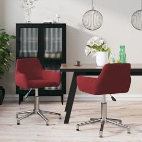 Swivel dining chairs 2 units red velvet by vidaXL, dining chairs - Ref: Foro24-331101, Price: 120,99 €, Discount: %