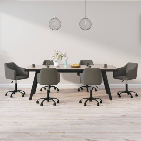 Swivel dining chairs 6 units dark gray velvet by vidaXL, dining chairs - Ref: Foro24-3092903, Price: 376,99 €, Discount: %